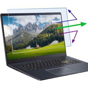 2 Pcs 17.3 Inch Anti Blue Light Screen Protector, Reduce Eye Strain Matte Anti Glare Computer Screen Cover, Blue Light Blocking Screen Protector for HP/Lenovo/Dell/ASUS/Acer/Samsung 17.3 with 16:9