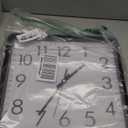 PATIKIL 13x12 Inch Wall Clock, Quartz Battery Operated Silent Non-Ticking Rectangle Wall Clocks for Office Bedroom Decorative, Black