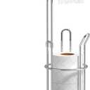 Simple Houseware Bathroom Toilet Tissue Paper Roll Storage Holder Stand, Chrome
