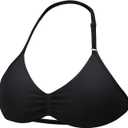 YEOREO SoftHue Impact Strappy Halter Bra for Sports Women Workout Padded Gym Yoga Bra, M