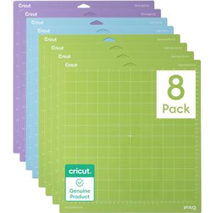 Cricut Cutting Mat Variety Pack (8 Count, 12in x 12in) - for Explore & Maker Machines - Includes 4 StandardGrip, 2 LightGrip, 2 StrongGrip Cricut Cutting Mat Variety Pack (8 Count, 12in x 12in) - for Explore & Maker Machines - Includes 4 StandardGrip, 2 LightGrip, 2 StrongGrip