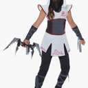 Girls White Ninja Costume Size Small