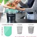 200 Counts AYOTEE Mini Trash Bags,1.2 Gallon Small Compostable Trash Bags,Strong Unscented Compost Bags, Fit 4.5-5 Liter Trash Can,1-1.5 Gallon