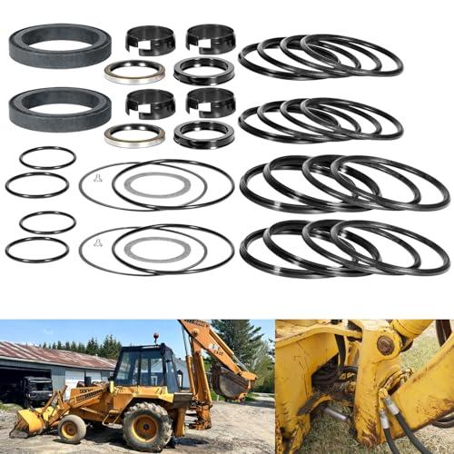 Rebuild/Repair Seal Kit for Case 580CK Model 33 Backhoe Swing Cylinder 1966-1971 with Snap-In/Press-In Wiper (2 Sets)