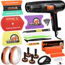 WRAPXPERT Car Wrap Tools Vinyl Wrap Tools Kit with Heat Gun, Vinyl Wrap Squeegees, Felt Buffers, Tucking Squeegees, Wrap Knife and Blades, Magnet Holders, Film Cutter, Masking Tape
