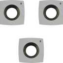 DLtools 2"Radius Carbide Insert Cutters(15X15X2.5-R50)4-Edge for Full and Pro Size Rougher Lathe Woodworking/Wood Turning Replacement (3pcs)