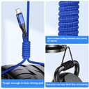 Durcord USB C Charger Cable, Upgarded 2Pack 10ft Fast Charging 10 Feet USB Type C Charging Cord Cable, 10 Foot Type C Charger Braided USB Cable Compatible with iPhone 15/Pro/Plust/Max-Blue