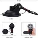 CONBOLA Suction Cup Hooks Heavy Duty 4 Pieces Car Camping Essentials Upgraded Tie Down Suction Cup Camper Accessories with Securing Hook Strong Power for RV Boat Window Glass Camping Trap.(4 pcs)