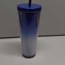 Manna™ Axel™ Plastic Tumbler & Straw Set - Blue - 24 oz