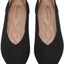 Semwiss Women's Ballet Flats Comfortable Casual Dressy Shoes, Work Flats Office Shoes Pointed Toe Leopard Flats 39