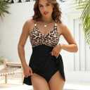 Blooming Jelly Womens One Piece Swimsuit Tummy Control Bathing Suit Gold Metal Tie Knot 2026 Swim Dress (Black, XXL)
