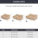 Bedsure Cute Cat Couch for Pets - Fluffy Small Dog Sofa with Premium Soft Corduroy Fleece, Pet Sofa with Removable Washable Cover, Supportive Dog Couch Bed for Small Medium Dogs, 30inch, Tuscan Beige (30x20x10", Sandy Tan)