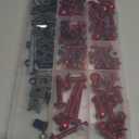 Swpeet 177Pcs 2 Sizes M5 M6 Motorcycle Fairing Bolt Assortment Kit, Motorcycle Windscreen Screws Fasteners Fixing Sportbike Bolts Fairing for All Models & Years Sport Bikes (Red)