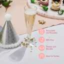 Prestee 48 Pack Champagne Flutes Plastic Disposable - Gold Glitter Flute Glasses for Champagne, Mimosa Bar, New Year's Eve 2025 Party Supplies, Wedding, Shower, Event - 4.5 oz Fairy Stemware