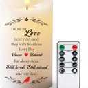 Homemory Memorial Candle Bereavement Sympathy Gifts for Loss of Loved One, Real Wax LED Candle with Remote Memorial Gifts for Loss of Mother Loss of Father in Memory of Loved One Remembrance Gift (Those We Love Dont Go Away)