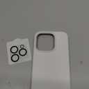 GONEZ Magnetic for iPhone 15 Pro Case, Compatible with MagSafe, [Screen Protector + Camera Lens Protector], Silicone Shockproof Anti-Scratch Protective Phone Case 6.1 inch, White