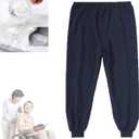 TPU Incontinence Pants,Washable Elastic Adjustable Patient Care Trousers,Adult Incontinence Leak-Proof Pants,Ideal for Bedridden Patients, Elderly, Mobility Impaired(Blue,M)