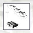TRIXIE Foldable Aluminum Pet Steps for Dogs Up to 165 Pounds Adjustable from 19.5 to 27.5 Inches