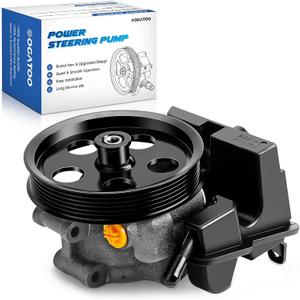 Power Steering Pump with Pulley and Reservoir Fits for Ford Focus 2006 2007 2008 2009 2010 2011, 2.0L 2.3L 2.5L, Transit Connect 2010-2011 Replaces 20-326, 6S4Z3A674A, N7120153 Power Assist Pump