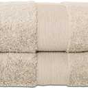 Hencely Luxury Hand Towel - Set of 2 (16x28 Inches) - Soft Turkish Cotton, Absorbent, Quick-Drying Face, Body, Kitchen, and Bathroom Towel (Hand Towels 2 Pack, Beige)
