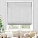 Light Filtering Cordless Roman Shades for Indoor Windows & French Doors, 26 3/4" W 60" H - Light Filtering - Light Grey