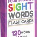 Sight Words Flash Cards 4th Grade - 120 High Frequency Words from Dolch's and Fry's Lists for 9-10 Years