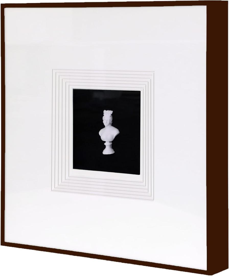 Sculpture Wall Art,French Vintage Decor with Framed,Aesthetic Black Paintings for Home Living Room Bedroom Office and House Gallery artwork15.8x15.8in