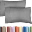 Queen Pillow Cases Set of 2 - Ultra Soft Hotel Quality Pillowcase Covers - Comfy Bedding for Women, Men, Kids and Teens - Machine Washable Pillow Protectors - 2 Pieces Set - Queen Size Heathered Grey