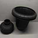 VEVOR Plastic Urn Planters, 15.8 x 26.4 Inch, 2 Pack Black Classic Flower Pots Front Porch Planters, Indoor & Outdoor Vase for Wedding, Party, Event, Home, Stage, Garden, Balcony, Patio Decoration