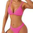 swimall Women's Triangle Bikini Set Sexy Brazilian Sporty Two Piece Swimsuit Cute Bathing Suit S 