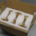 Gold Glass Candlestick Set of 6 Clear Crystal Glass Candle Holders Taper Holder Decor for Wedding Birthday Party