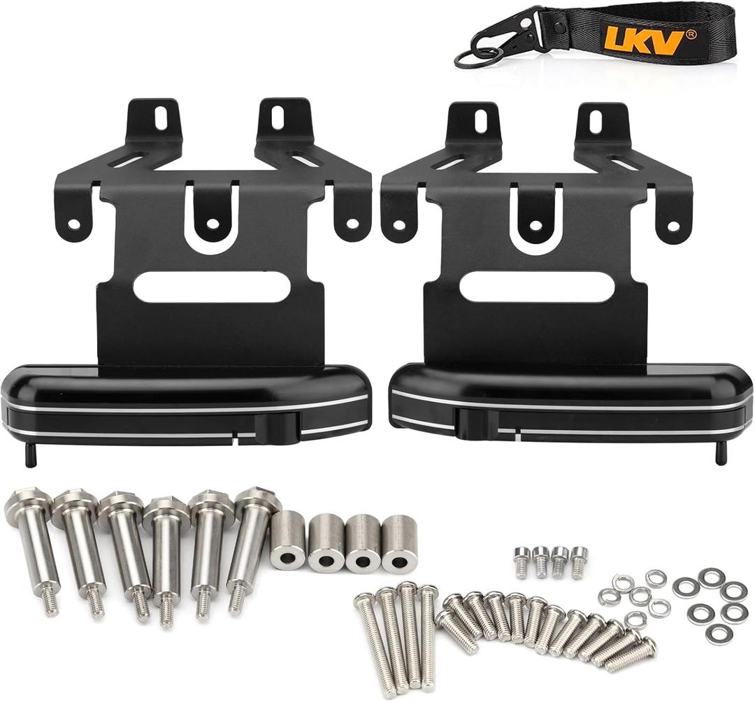 LKV GW003 Aero Flip-Out Highway Pegs with Mount System Replacement for All 2018-UP Honda Goldwing and Goldwing Tour models