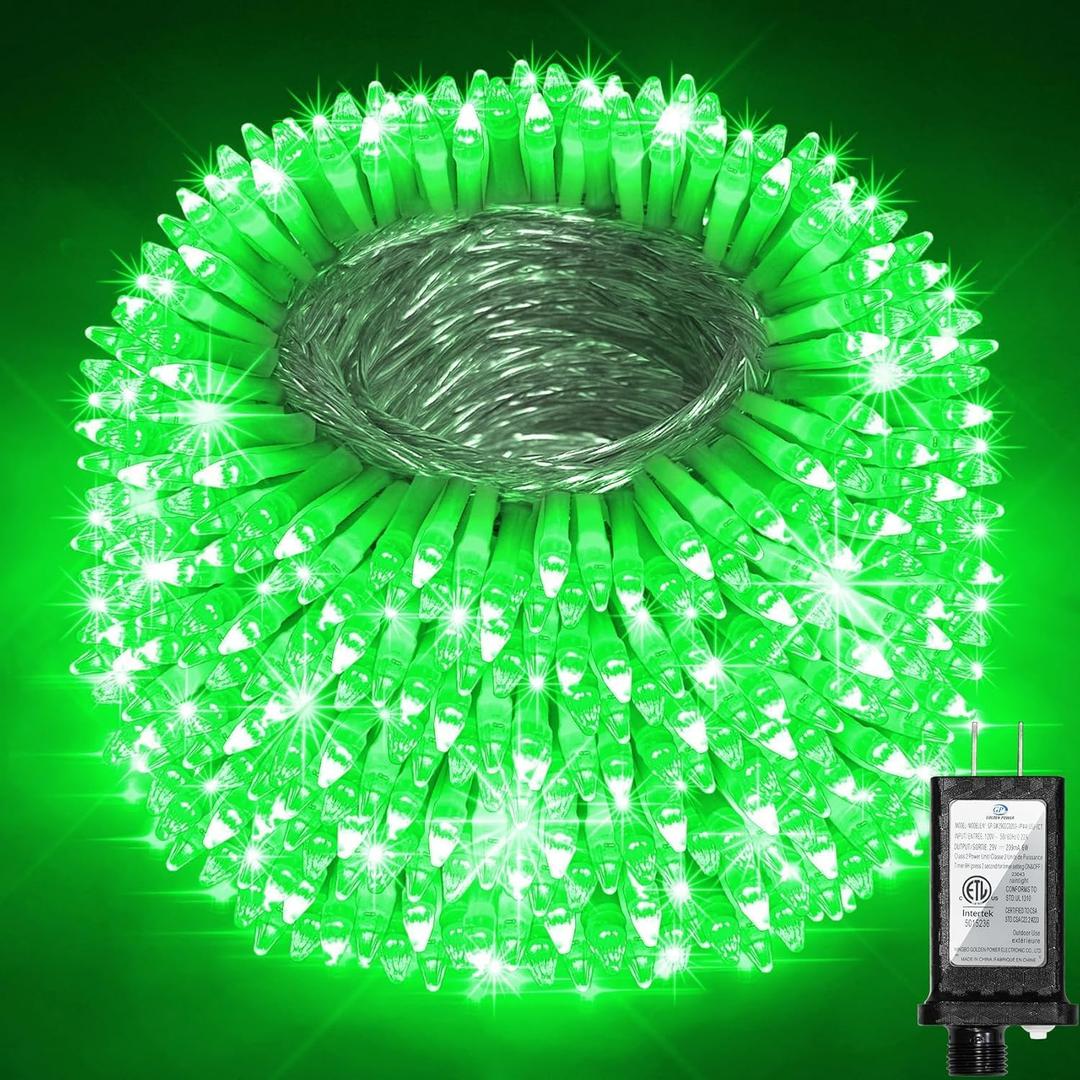 1500 LED 470FT Christmas String Lights Outdoor, 12 Pro Modes and Timer Memory & Brightness, Plug in Waterproof Clear Wire Twinkle Light for for Xmas Yard Tree Wedding Party Decor (Green)