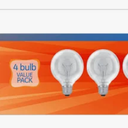GE 26535 40-Watt G25 Crystal Clear Bulbs, 4-Pack