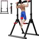 DOBESTS Power Tower Pull Up Bar Free Standing, Foldable Pull Up Station