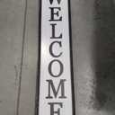 Surfapans Welcome Sign for Front porch Standing 45"X9"Large Wood Frame Outdoor Tall Welcome Signs Vertical Decor for Farmhouse Rustic Home Modern Outside Front Door Wall Decorations (Black)