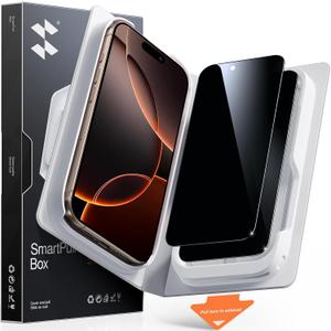 SMARTDEVIL 2 Pack for iPhone 16 Pro Privacy Screen Protector, Military Grade Shatterproof, 9H Hardness, Anti-Spy Tempered Glass, Fast & Easy Instilftion, Case Friendly ORDER HOLDS