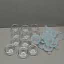 binsakao Mini Glass Food Storage Containers - 12 Pack 5 oz Small Glass Jars with Locking Lids - Airtight Food Containers - Freezer, Microwave, Dishwasher Safe