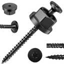 Carbon Steel Hex Nut and Screw Assortment, 48pcs 1" Hex Nuts and #14 x 6 Wood Screws, Fastening Tool for Decorating Outdoor Pergolas, Gazebos and Decks