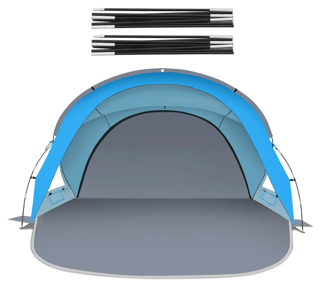 Gorich G022 Beach Tent for 3 People + G022 Beach Tent Poles for Replacement (3 People, SkyBlue)