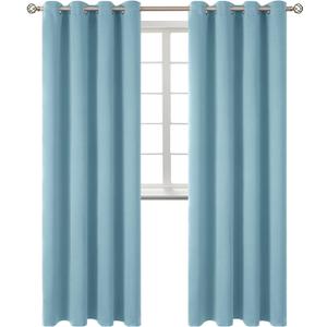 BGment Room Darkening Curtains 95 Inches Long - Grommet Thermal Insulated Drapes Window Treatment Curtains for Bedroom, 2 Panels, 52 x 95 Inch, Greyish Blue