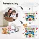 Clastyle Cool Game Storage Basket Kid Game Controller Clothes Laundry Hamper Collapsible Boy Toy Box for Nursery Palyroom,School White,40 * 30 * 30 cm