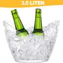 Yesland Ice Bucket, Clear Acrylic 3.5 Liter Storage Tub, Beer Bucket Beverage Chiller Bin for 2 Wine, Champagne Bottles, Beer Bottles 