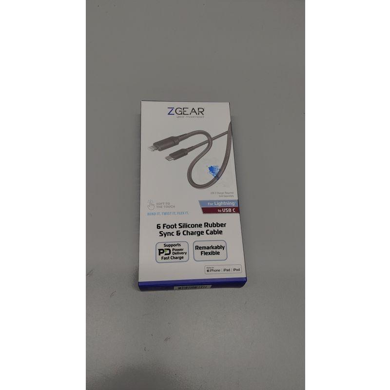 ZGEAR 6 Foot Silicone Rubber Sync & Charge Cable