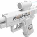 Prank Water Gun, Prank Squirt Gun, Compulsive Two-Way Water Guns, Reverse Prank Surprise Water Guns - Shoots Back at User! Hilarious Novelty Toy for Parties & Summer Fun (White)