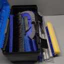 NIKCOSMK 62'' Car Wash Brush with Long Handle, Car Wash Kit with Tire Brush, Tower, Window Squeegee, Chenille Microfiber Car Wash Mop Mitt, Car Cleaning Brush Kit Supplies for Car, Truck, SUV, RV (Blue)