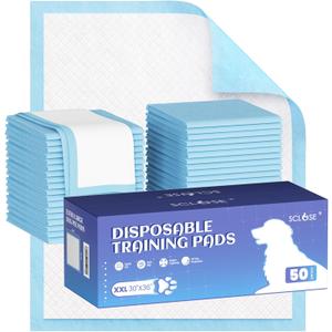 Pee Pads for Dogs Extra Large 30"x36", 50 Count Puppy Pads XXL, Potty Pads for Dogs, Super Absorbent & Leak-Proof, Disposable Training Pads for Puppies, Doggie Pads, Blue