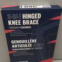 Fit Geno Hinged Knee Brace for Meniscus Tear: Adjustable Knee Support for Knee Pain w/Side Stabilizers & Hinges for Injury or Surgery Recovery - Men and Women, Regular fits S/M/L/XL (Black)  