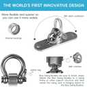 2 of Heavy Duty Stainless Swing Hanger with Smooth Swing Bearings 180°+360°, 1500 lb Capacity for Indoor Outdoor Playground Yoga Hammock Chair Sandbag Porch Swing Bag