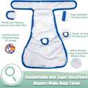 wegreeco Washable Reusable Premium Dog Diapers,Pack of 3,Small Dog Puppy & Doggy Diapers Female,Dog Period Panties Diapers Female in Heat Fruits S